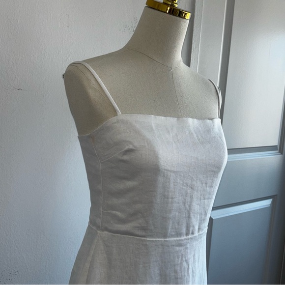 REFORMATION NWOT Frankie White Linen Dress - tailored for a PETITE girlie! - Picture 5 of 7